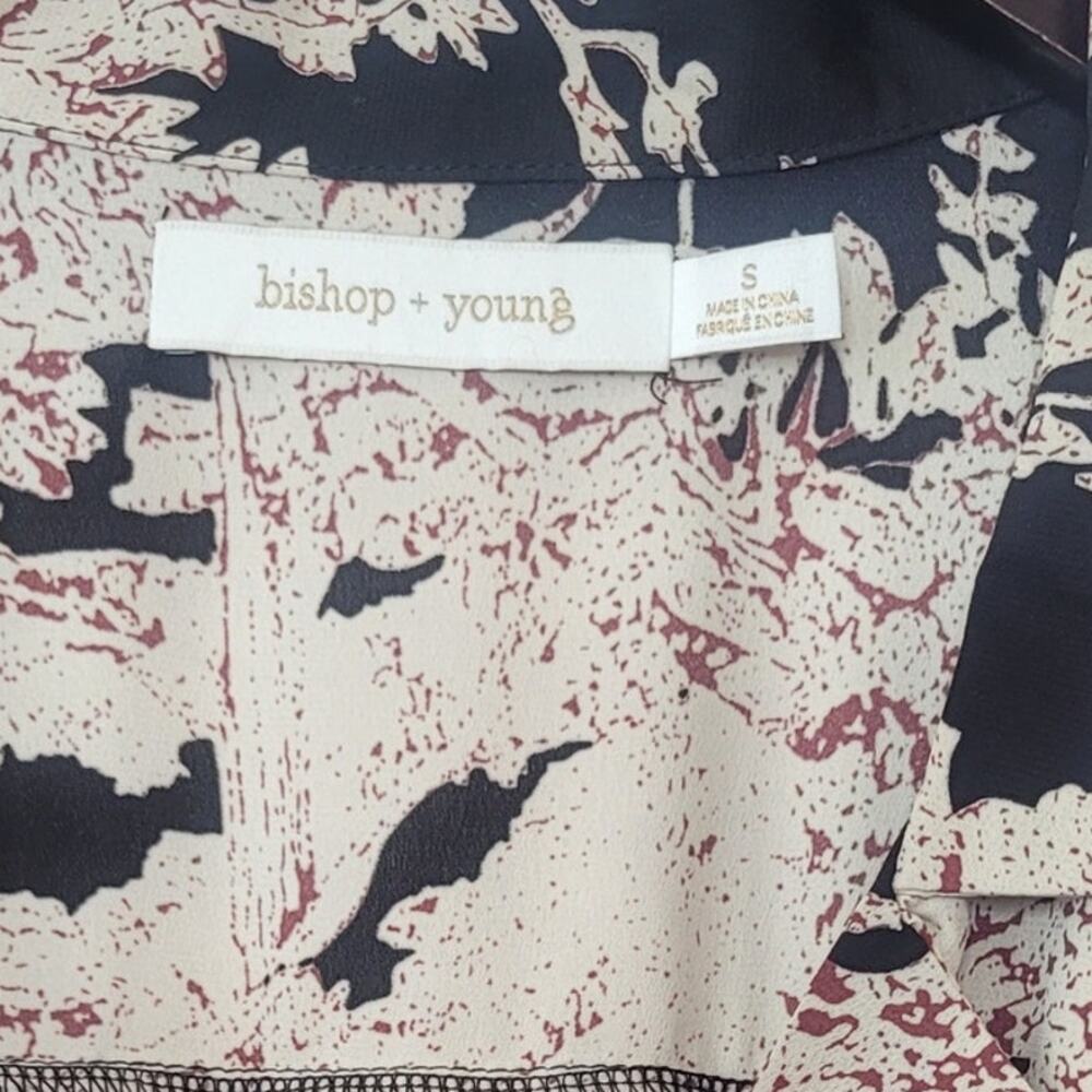 Bishop+Young Floral Romper Black Beige Vintage Boho Chic Size S - Picture 3 of 4